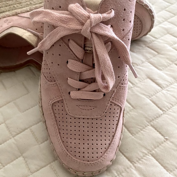 Marc Fisher Pink Suede Espadrille Sneaker-7.5 - Picture 2 of 6